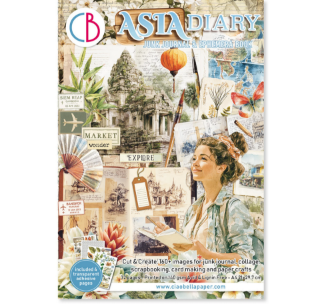 Picture of Ciao Bella Junk Journal Ephemera Book A4 – Asia Diary, 32 τεμ.