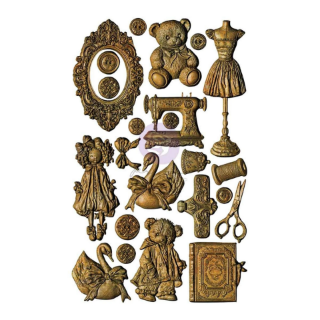 Picture of Prima Marketing Decor Mould 5” x 8” | Καλούπι Σιλικόνης Buttons & Keepsakes by Frank Garcia, 5” x 8”