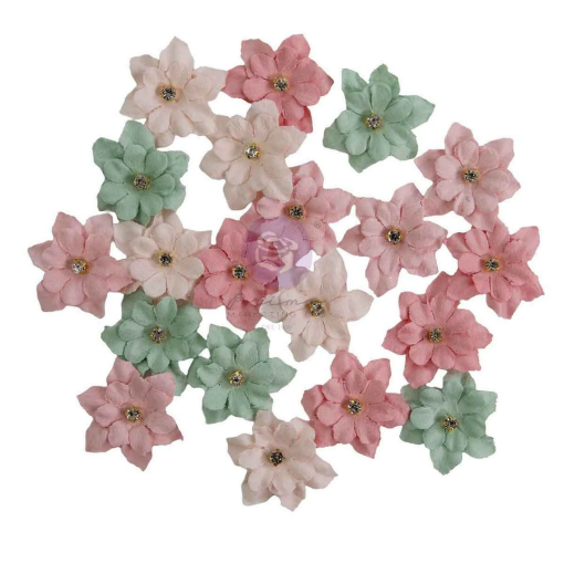 Picture of Prima Marketing Buttons & Keepsakes Flowers by Frank Garcia | Χειροποίητα Λουλούδια Delicate Trimmings , 20τεμ