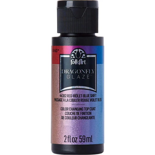 Picture of FolkArt Dragonfly Glaze | Ιριδίζον Ακρυλικό Μέσο – Red-Violet-Blue Shift, 2 oz