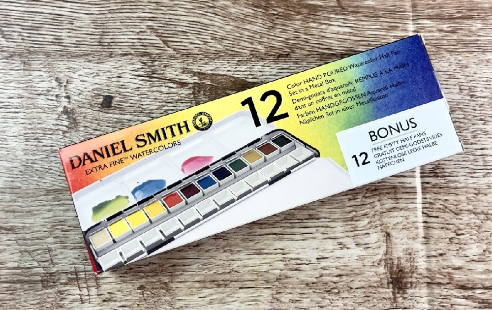 Daniel Smith Original Half-Pan Set of 12 Box Front Side