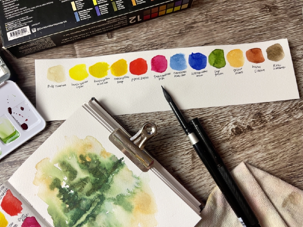 Daniel Smith Original Half-Pan Set of 12 Color Samples