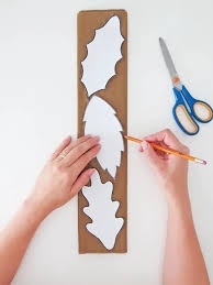 Cutting autumn leaves